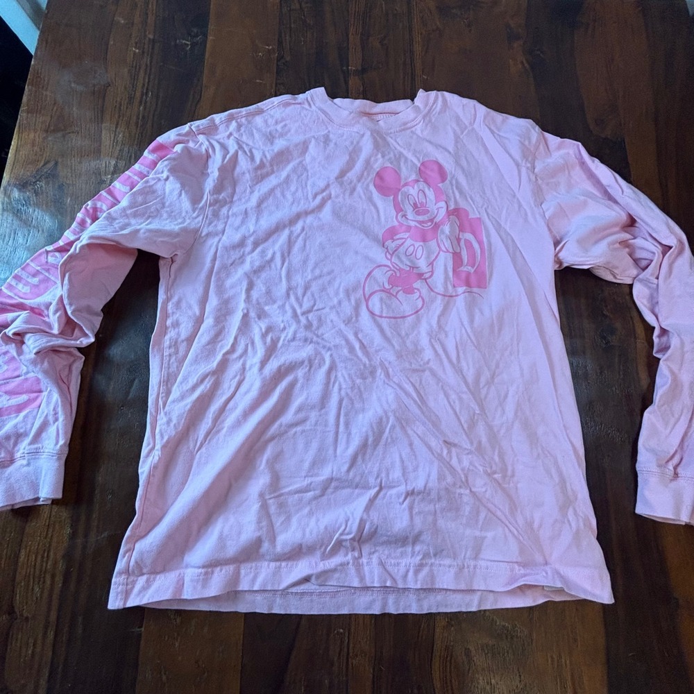 Disney Parks Disneyland Resort Mickey Mouse Pink Long Sleeve T-Shirt Mens Medium